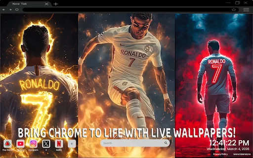 Cristiano Ronaldo Live Wallpaper ডাউনলোড করুন – সেরা ফুটবল থিম - Screenshot 2