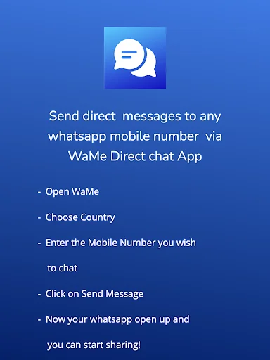 wame-Direct Chat ডাউনলোড করুন – কন্টাক্ট সেভ না করেই মেসেজ পাঠান - Screenshot 7