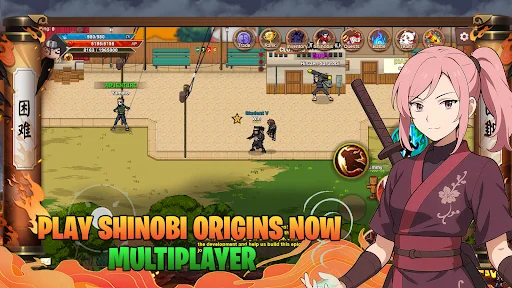 Shinobi Origins ডাউনলোড করুন – সেরা অনলাইন নিনজা PvP ব্যাটেল গেম - Screenshot 1