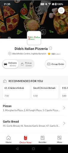 Didos Italian Pizzeria ডাউনলোড করুন – সুস্বাদু পিৎজা ডেলিভারি অ্যাপ - Screenshot 2