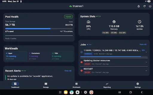 NASDeck – TrueNAS সার্ভার নিয়ন্ত্রণ ও মনিটর করুন দ্রুত - Screenshot 9