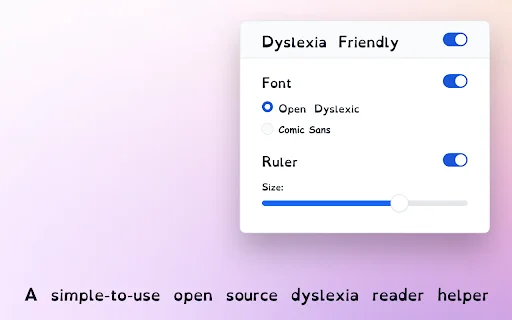Dyslexia Friendly ডাউনলোড করুন – ডিসলেক্সিয়া সহায়ক সেরা ব্রাউজার এক্সটেনশন - Screenshot 1