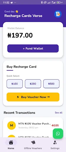 MTN & Airtel Recharge Cards NG ডাউনলোড করুন – দ্রুত রিচার্জ পিন - Screenshot 1