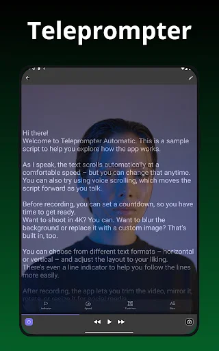 Teleprompter Automatic ডাউনলোড করুন – ভিডিও স্ক্রিপ্ট পড়ুন সহজেই - Screenshot 11