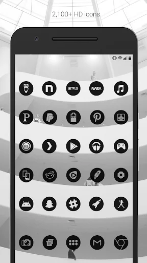 Dark Void – Black Circle Icons ডাউনলোড করুন – সেরা মিনিমালিস্ট আইকন প্যাক - Screenshot 2