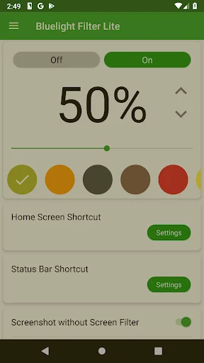 Bluelight Filter Lite ডাউনলোড করুন – চোখের সুরক্ষা ও আরাম - Screenshot 2