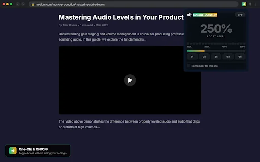 Sound Boost Pro ডাউনলোড করুন – অডিও ভলিউম ৬০০% বৃদ্ধি করুন - Screenshot 3