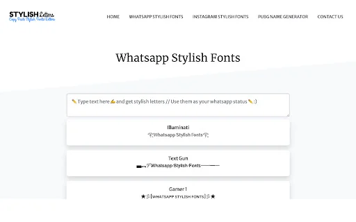 Stylish Fonts Generator ডাউনলোড করুন – সেরা ফন্ট স্টাইল - Screenshot 2
