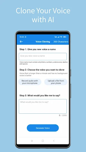 Voice Clone: AI Voice Generator ডাউনলোড করুন – সেরা AI ভয়েস ক্লোনিং - Screenshot 1