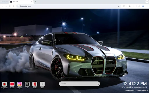BMW M4 CSI নাইট ড্রিফট লাইভ ওয়ালপেপার – 8K ফ্রি ডাউনলোড - Screenshot 2