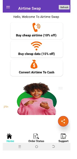 Airtime Swap ডাউনলোড করুন – এয়ারটাইম থেকে ক্যাশ কনভার্ট করুন সেরা অ্যাপ - Screenshot 1