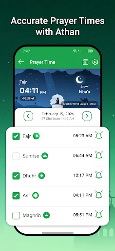 Muslim Prayer Times: Quran Azan ডাউনলোড করুন – সঠিক নামাজের সময়সূচি - Screenshot 1