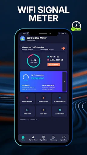 WiFi Signal Meter & Analyzer ডাউনলোড করুন – সেরা সিগন্যাল ট্র্যাকার - Screenshot 1