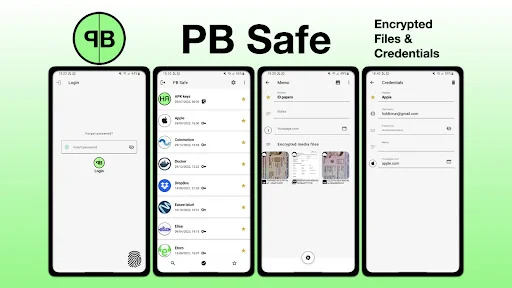 PB Safe ডাউনলোড করুন – পাসওয়ার্ড, নোটস ও ফাইল এনক্রিপশন টুল - Screenshot 1