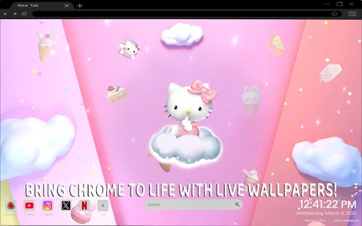 Pink Hello Kitty Live Wallpaper ডাউনলোড করুন – সেরা কিউট থিম - Screenshot 2
