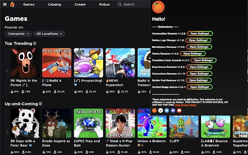 Efaz’s Roblox Extension ডাউনলোড করুন – সেরা কাস্টমাইজেশন টুল - Screenshot 2