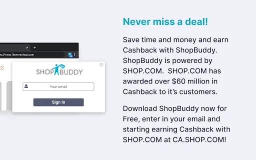 ShopBuddy কানাডা ডাউনলোড করুন – ক্যাশব্যাক ও কুপন পান - Screenshot 1