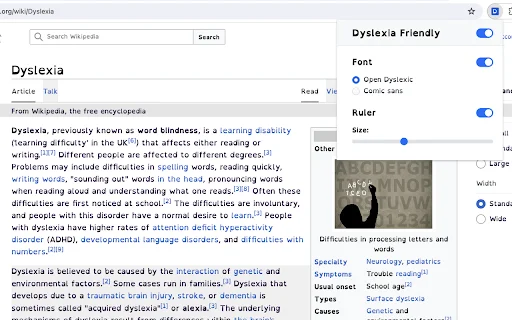 Dyslexia Friendly ডাউনলোড করুন – ডিসলেক্সিয়া সহায়ক সেরা ব্রাউজার এক্সটেনশন - Screenshot 2