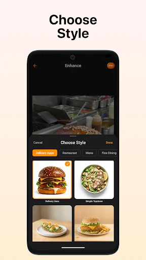 FoodShot AI ডাউনলোড করুন – সেকেন্ডে সেরা ফুড মেনু ফটো তৈরি করুন - Screenshot 7