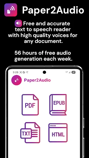 Paper2Audio ডাউনলোড করুন – সেরা টেক্সট টু স্পিচ অ্যাপ - Screenshot 1