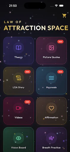 Law of Attraction Space ডাউনলোড করুন – আপনার জীবনের পরিবর্তন আনুন - Screenshot 1
