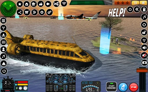 US Army Hovercraft Simulator ডাউনলোড করুন – সেরা মিলিটারী গেম - Screenshot 16