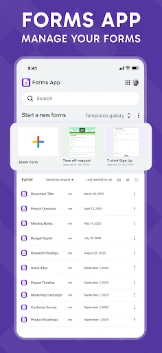 Forms App ডাউনলোড করুন – সেরা ফর্ম মেকার ও এডিটর টুল - Screenshot 1