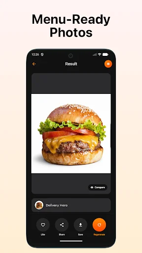 FoodShot AI ডাউনলোড করুন – সেকেন্ডে সেরা ফুড মেনু ফটো তৈরি করুন - Screenshot 8