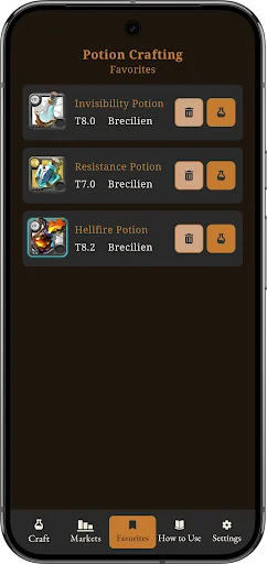 Albion Craft Calculator ডাউনলোড করুন – সেরা প্রফিট ক্যালকুলেটর - Screenshot 5