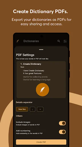 Create Dictionary ডাউনলোড করুন – নিজস্ব শব্দভাণ্ডার তৈরি করুন - Screenshot 7