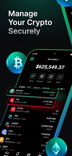 Ybit: Bitcoin & Crypto Wallet ডাউনলোড করুন – সেরা মাল্টি-চেইন ওয়ালেট - Screenshot 1