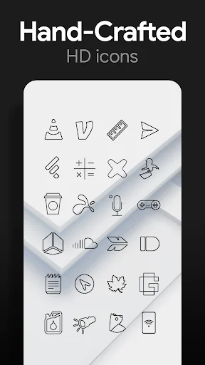 Lines Dark Pro ডাউনলোড করুন – সেরা মিনিমালিস্ট আইকন প্যাক - Screenshot 3