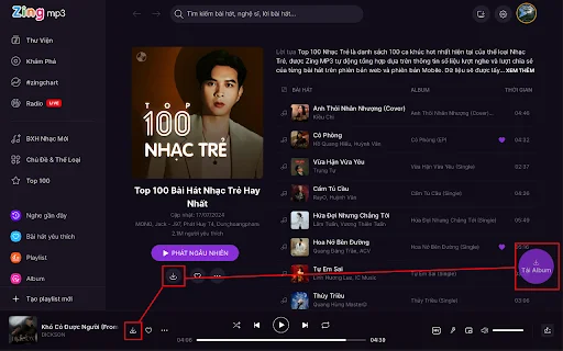 Zing MP3 ডাউনলোডার – আপনার প্রিয় গান ডাউনলোড করুন বিনামূল্যে - Screenshot 1