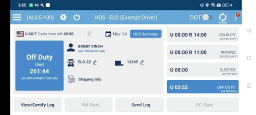 ALS eLog Book ডাউনলোড করুন – সেরা HOS রেকর্ডিং সমাধান - Screenshot 11