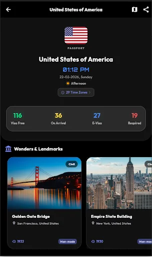 Passport Index ডাউনলোড করুন – পাসপোর্ট র‍্যাঙ্কিং ও ভ্রমণ তথ্য - Screenshot 2