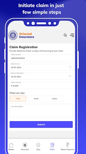 Oriental Insurance App ডাউনলোড করুন – ইনস্যুরেন্স পলিসি ও ক্লেম - Screenshot 4