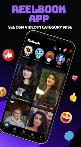 Reelbook ডাউনলোড করুন – ছোট ভিডিও দেখুন এবং বন্ধুদের সাথে যুক্ত হোন - Screenshot 1