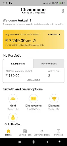 Chemmanur Gold Saver App ডাউনলোড করুন – নিরাপদ স্বর্ণ সঞ্চয় - Screenshot 4
