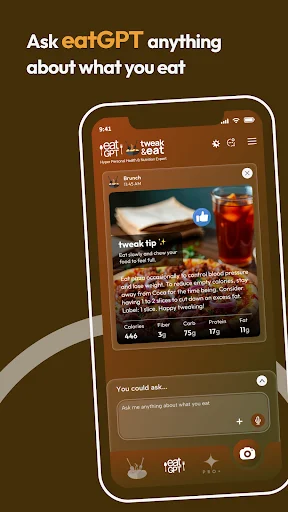 Tweak & eat with eatGPT ডাউনলোড করুন – স্বাস্থ্যকর ডায়েট প্ল্যান - Screenshot 3