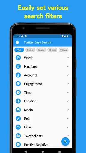 X/Twitter Easy Search ডাউনলোড করুন – উন্নত সার্চ টুল - Screenshot 2