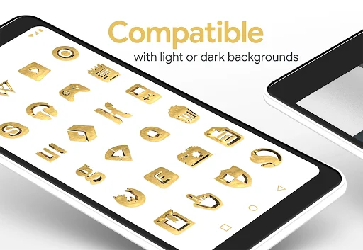 Solid Gold Pro Icon Pack ডাউনলোড করুন – প্রিমিয়াম থ্রিডি গোল্ড আইকন - Screenshot 9