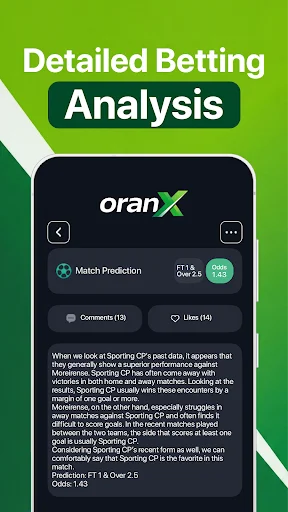 Oranx: Betting Tips ডাউনলোড করুন – AI ভিত্তিক সঠিক প্রেডিকশন - Screenshot 5