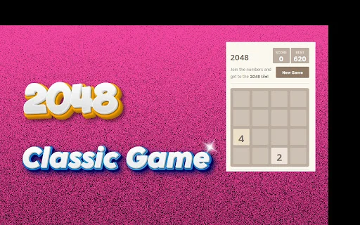2048 Game ডাউনলোড করুন – সেরা অফলাইন পাজল গেম ক্রোম এক্সটেনশন - Screenshot 1