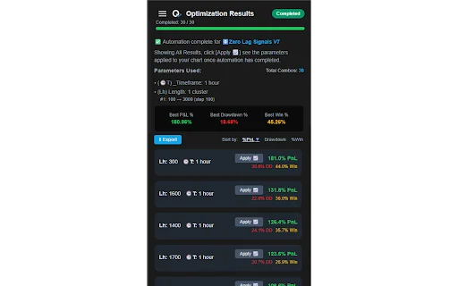 TradingView Strategy Optimizer ডাউনলোড করুন – দ্রুত ব্যাকটেস্ট ও অটোমেশন - Screenshot 5