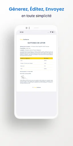EasyQuittance ডাউনলোড করুন – ভাড়ার রসিদ ও চুক্তিপত্র তৈরির সেরা অ্যাপ - Screenshot 11