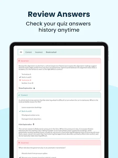 ASE Test Prep: Auto Exam 2026 ডাউনলোড করুন – সেরা অটোমোটিভ স্টাডি গাইড - Screenshot 9