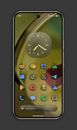 Glassy Colors Icons ডাউনলোড করুন – সেরা গ্লাস ইফেক্ট আইকন প্যাক - Screenshot 1