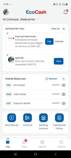 EcoCash Super App ডাউনলোড করুন – দ্রুত এবং নিরাপদ লেনদেন - Screenshot 3