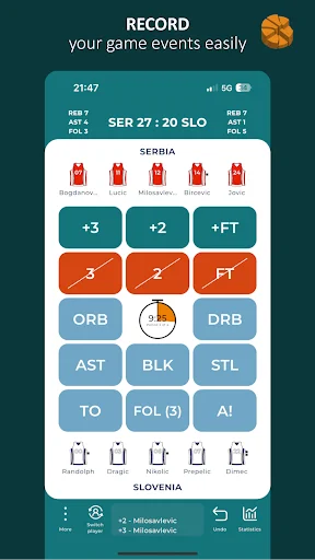 Statastic Basketball Tracker ডাউনলোড করুন – সেরা বাস্কেটবল স্ট্যাটস অ্যাপ - Screenshot 1