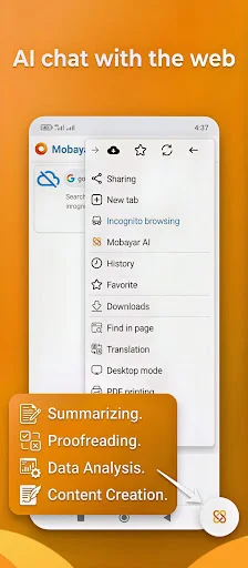 Mobayar (Browser with Ai) ডাউনলোড করুন – দ্রুত ও নিরাপদ ব্রাউজিং - Screenshot 2